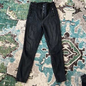 JBRAND high waisted button jeans